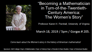 "Becoming a Mathematician in Turn-of-the-Twentieth-Century America: The Women's Story flyer
