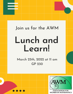 Join us for the AWM Lunch and Learn